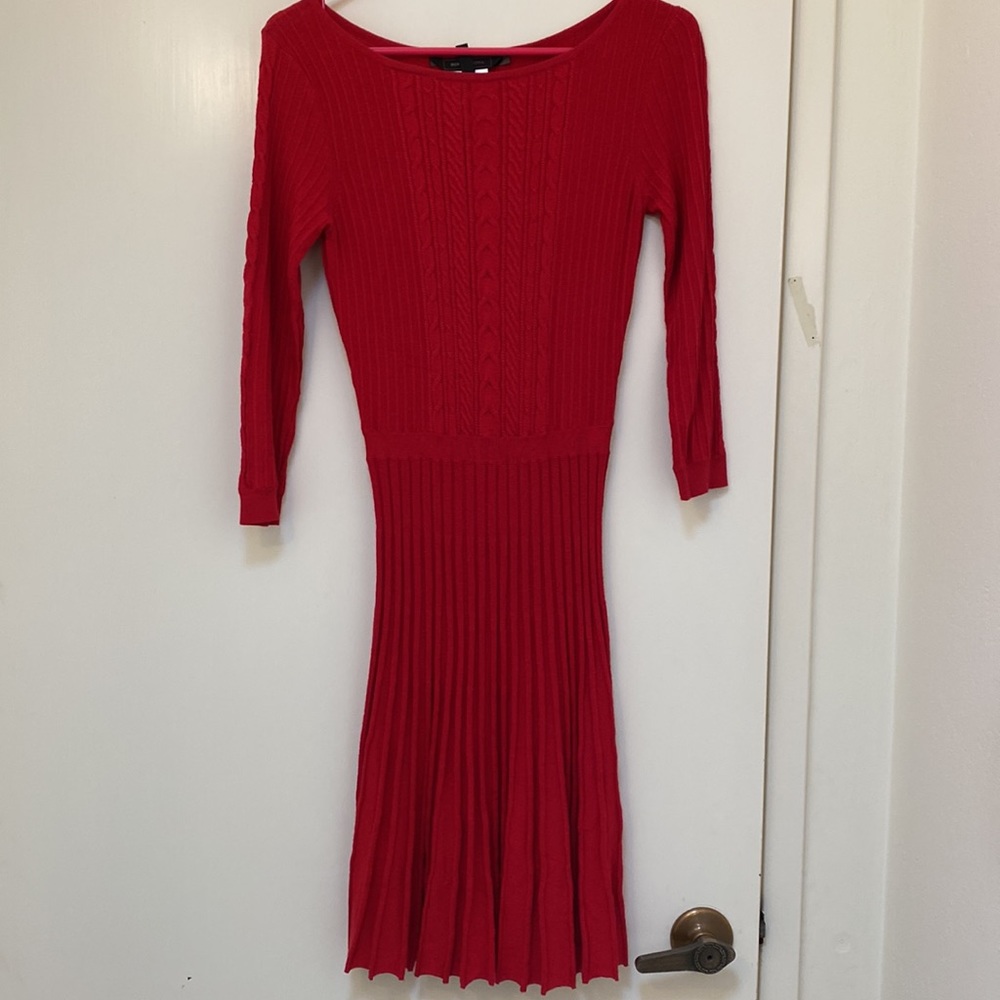 Holiday Christmas BCBGMAXAZRIA red dress size S